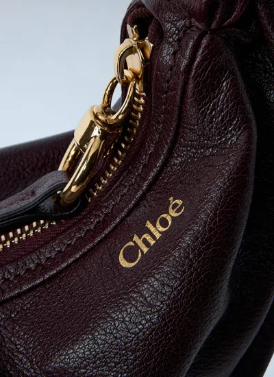 Chloé Brarcelet Mini Top-handle Bag In Grained Leather In Red