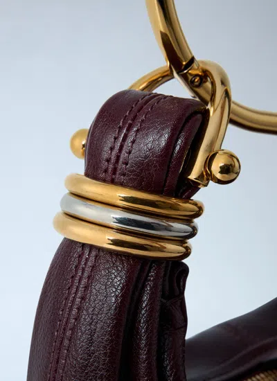 Chloé Brarcelet Mini Top-handle Bag In Grained Leather In Red