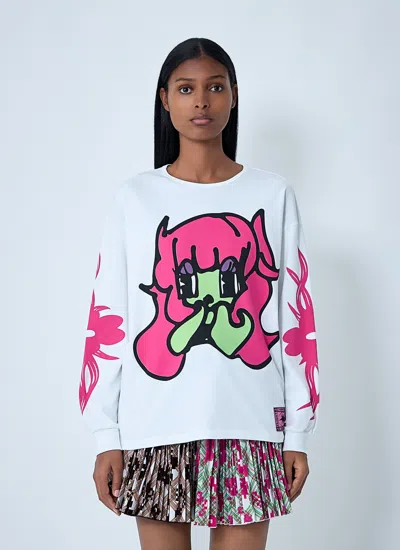 Chopova Lowena White Bashful Oversized Jersey T-shirt In White