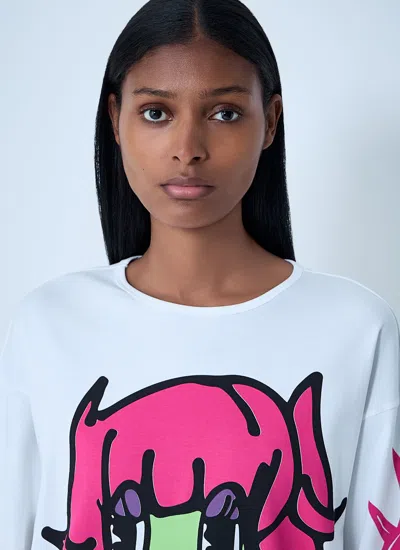 Chopova Lowena White Bashful Oversized Jersey T-shirt In White