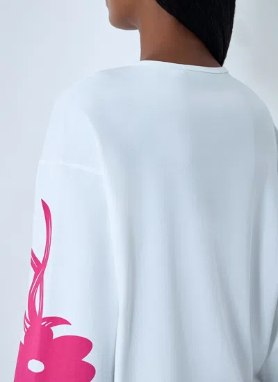 Chopova Lowena White Bashful Oversized Jersey T-shirt In White