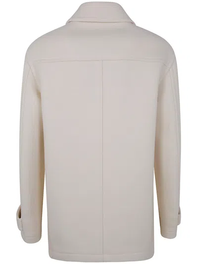 Dries Van Noten Midi Coat With Collared Neck And Pockets In Gray