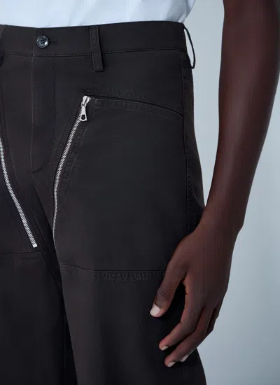 Dries Van Noten Brown Cotton Canvas Straight-leg Trousers In Brown