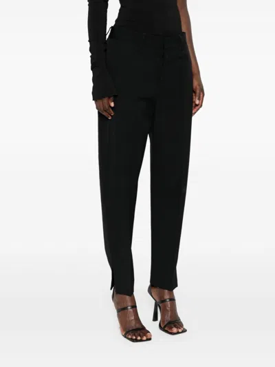 Dsquared2 Trousers With Pleated Front And Tapered Leg In Black