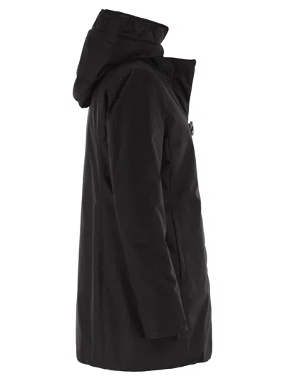 Fay Double-breasted Toggle Coat With Detachable Front Panel In Black