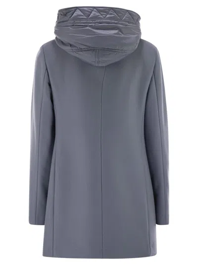 Fay Toggle Coat In Wool Cloth In Gray