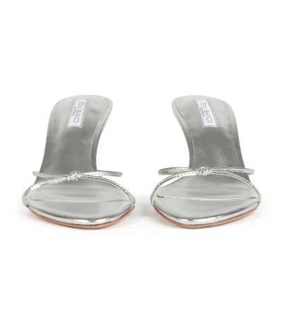 Tony Bianco Dana Heeled Mules Silver Nappa Metallic