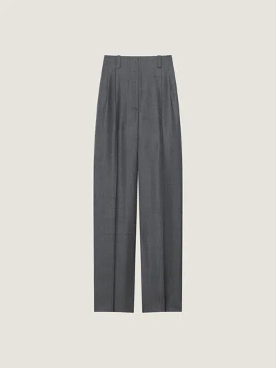 Givenchy Double Pleat Pants In Wool In Blue