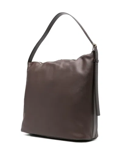 Apc A.p.c. Vera Leather Shoulder Bag In Brown