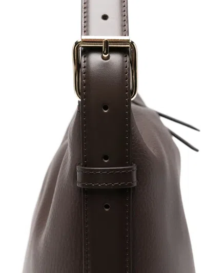 Apc A.p.c. Vera Leather Shoulder Bag In Brown