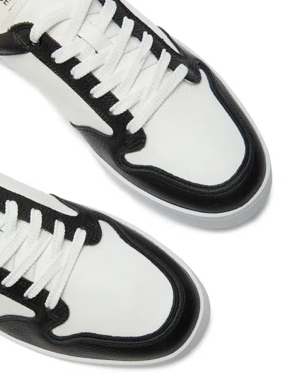 小牛皮拼接低帮运动鞋