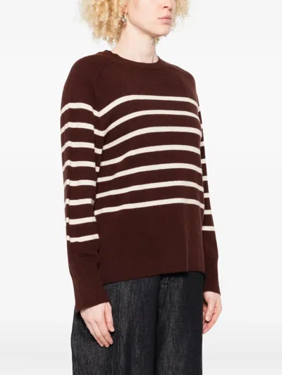 Yerse Striped Round-neck Sweater In Multi