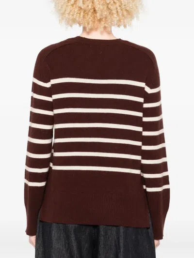 Yerse Striped Round-neck Sweater In Multi
