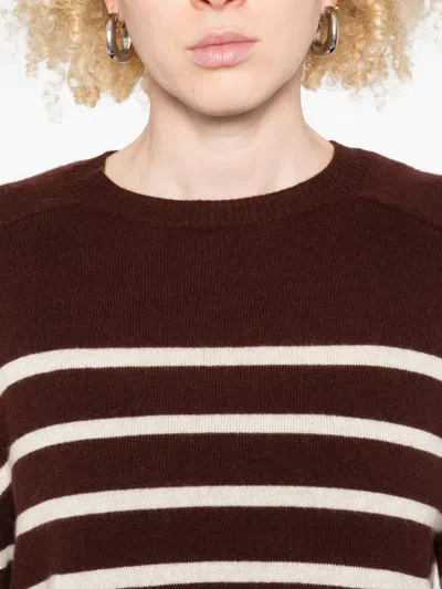 Yerse Striped Round-neck Sweater In Multi