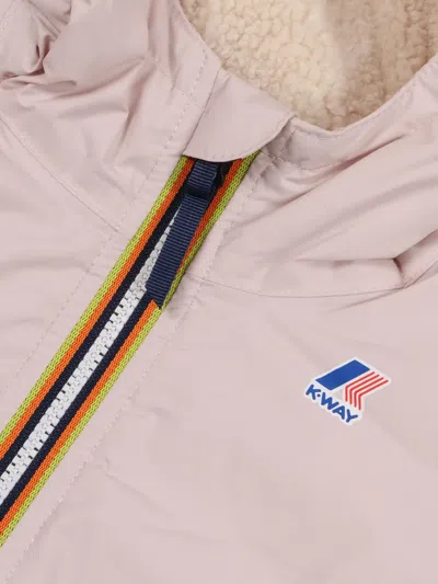 K-way Hooded Padded Jacket In Pink