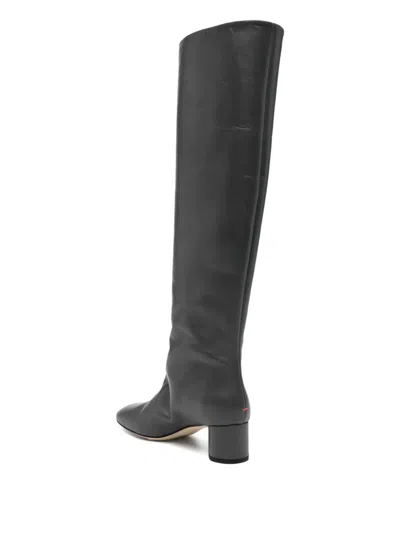 Aeyde Leather Willa Knee-high Boots Heel 5cm In Black