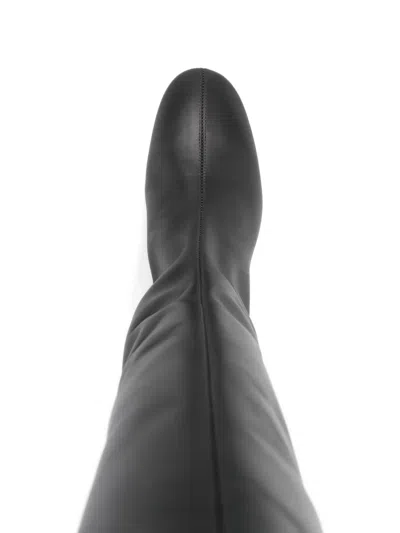 Aeyde Leather Willa Knee-high Boots Heel 5cm In Black
