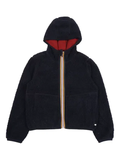 K-way Fleece Reversible Hoodie In Red