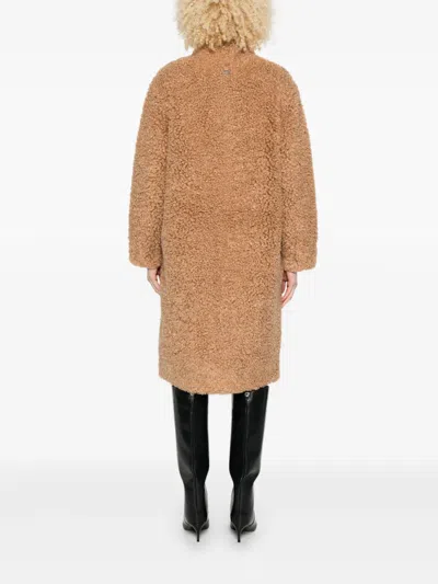 Apparis Jude Bouclette Overcoat In Brown