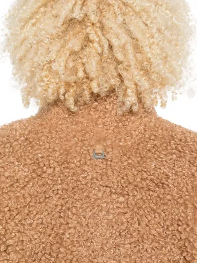 Apparis Jude Bouclette Overcoat In Brown