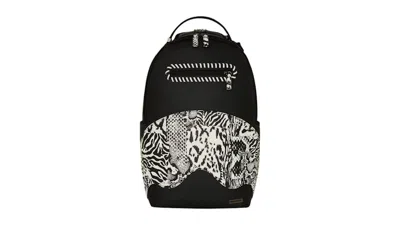 Pre-owned Sprayground A.i. African Intelligence Wild Nile X Sandflower Backpack In Black/white In Multi