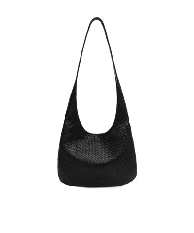 Bottega Veneta Large Veneto Shoulder Bag In Black