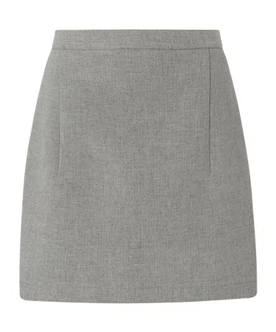 Pinko Pleated Mini Skirt In Gray