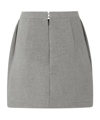 Pinko Pleated Mini Skirt In Gray