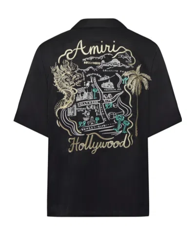 Amiri Dragon Hollywood Map Shirt In Black