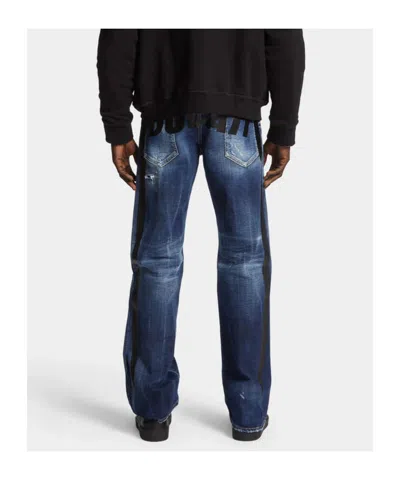 Dsquared2 Classic Five-pocket Jeans With Subtle Fading And Distressing In Blue