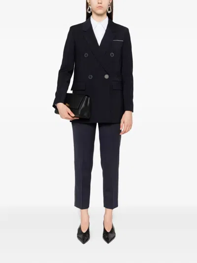 Peserico Viscose Cady Stretch Trousers In Black