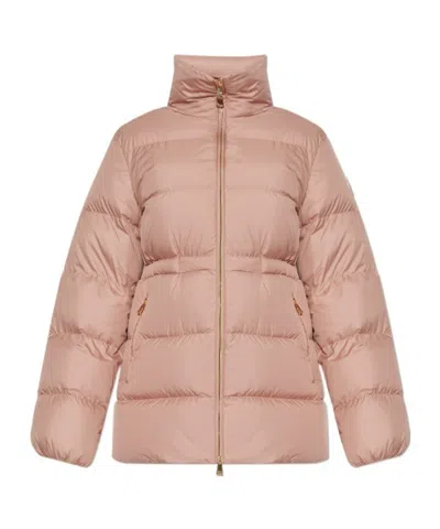 Moncler Womens Medium Pink Brossette Quilted Shell-down Jacket In Pink