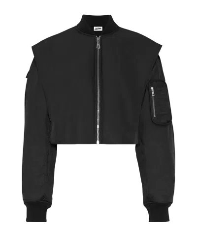 Jean Paul Gaultier Short Zip-up Jacket In Black