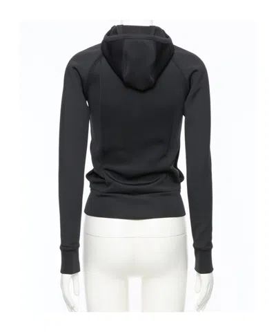 Valentino Structured Technical Jersey Sweatshirt In Black