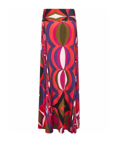Pucci Midi And Maxi Skirt With Geometric Design In Multi