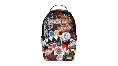 Pre-owned Sprayground Pacman Leveledup Art Backpack In Multi