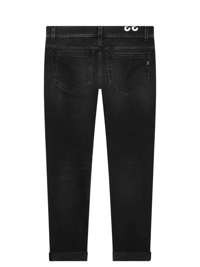 Dondup Whiskering-effect Jeans In Black