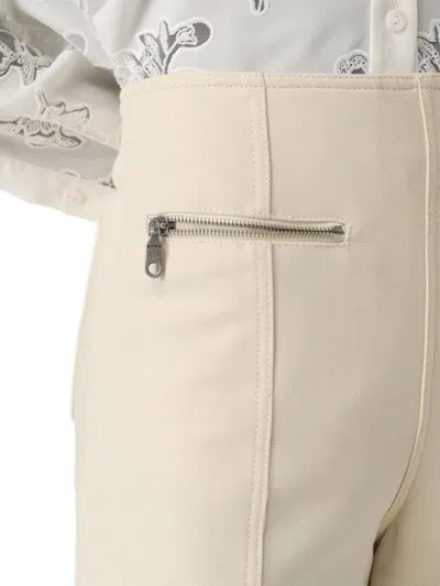Etro Wool-blend Flared Trousers In White