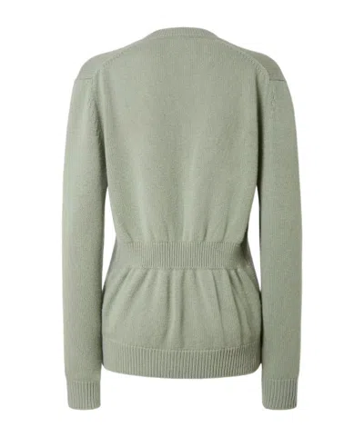 Fendi Green Cashmere Pullover In Green
