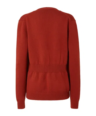 Fendi Rust Cashmere Pullover In Red