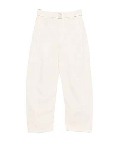 Lemaire Pants With "twisted" Belt In White