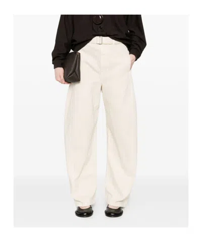 Lemaire Pants With "twisted" Belt In White
