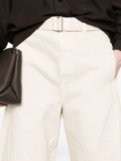 Lemaire Pants With "twisted" Belt In White