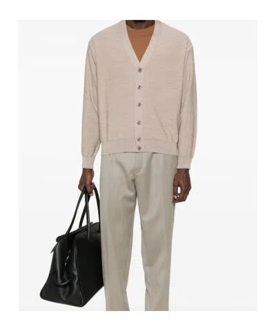 Lemaire 'relaxed Twisted' Cardigan In Pink