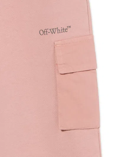 Off-white Arrow Studs Cargo Logo Pants In Pink