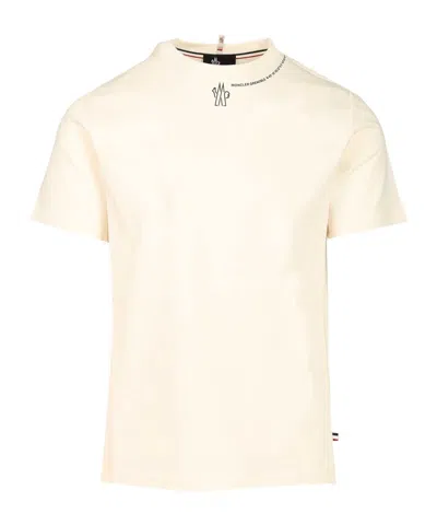 Moncler Grenoble Logo Printed Crewneck T-shirt In Neutral