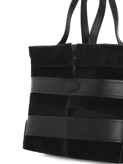 Tod's Tods Bag Folio Tote Bag In Black