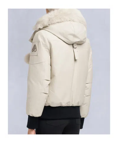 Moose Knuckles Long-sleeved Cotton-padded Jacket In White