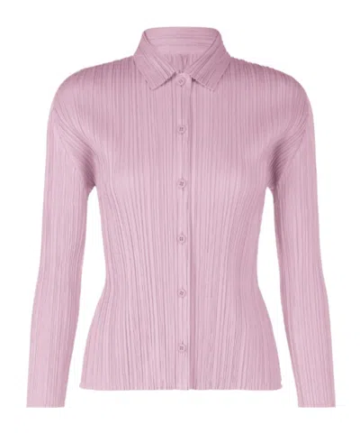 Issey Miyake Pleated Shirt In Pink