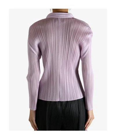 Issey Miyake Pleated Shirt In Pink